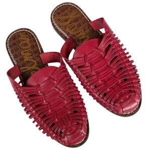 EUC Sam Edelman Leather Keelyn Huarache
Mules Red Size 7.5